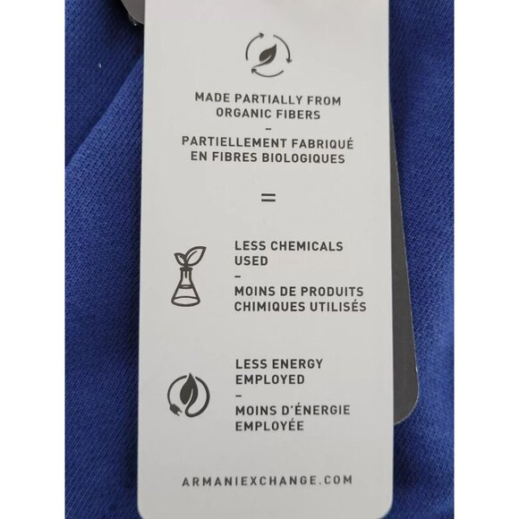 A|X ARMANI EXCHANGE Mens XL Falling Logo Jogger Track Pants Blue Depths Trouser - Picture 8 of 8